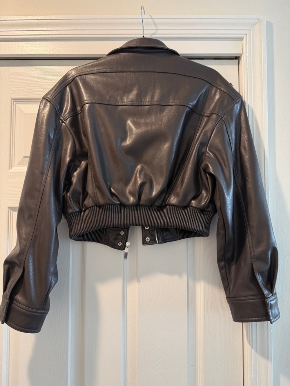 Zara Faux Leather Cropped Jacket - Picture 7 of 7